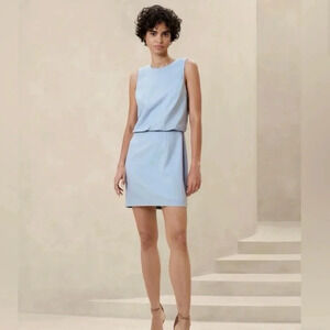 Banana Republic Sculpted Blousant Waist Mini Dress Size L